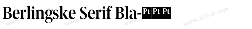 Berlingske Serif Bla字体转换